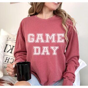 Women's Vintage Style GAME DAY Sweatshirt Unisex Sizes 100% Cotton Long Sleeve